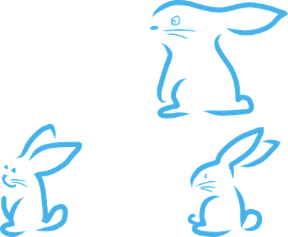 Hare Easter Rabbit Animal Easter Bunny Abs - 兔子 抽象 (412x340)