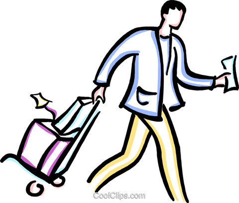 Hombre Que Camina Con Su Equipaje Libres De Derechos - Imagenes De Codificacion (480x409)