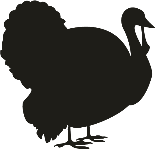 Smock Thanksgiving Turkey Motif - Turkey Silhouette Png (696x696)