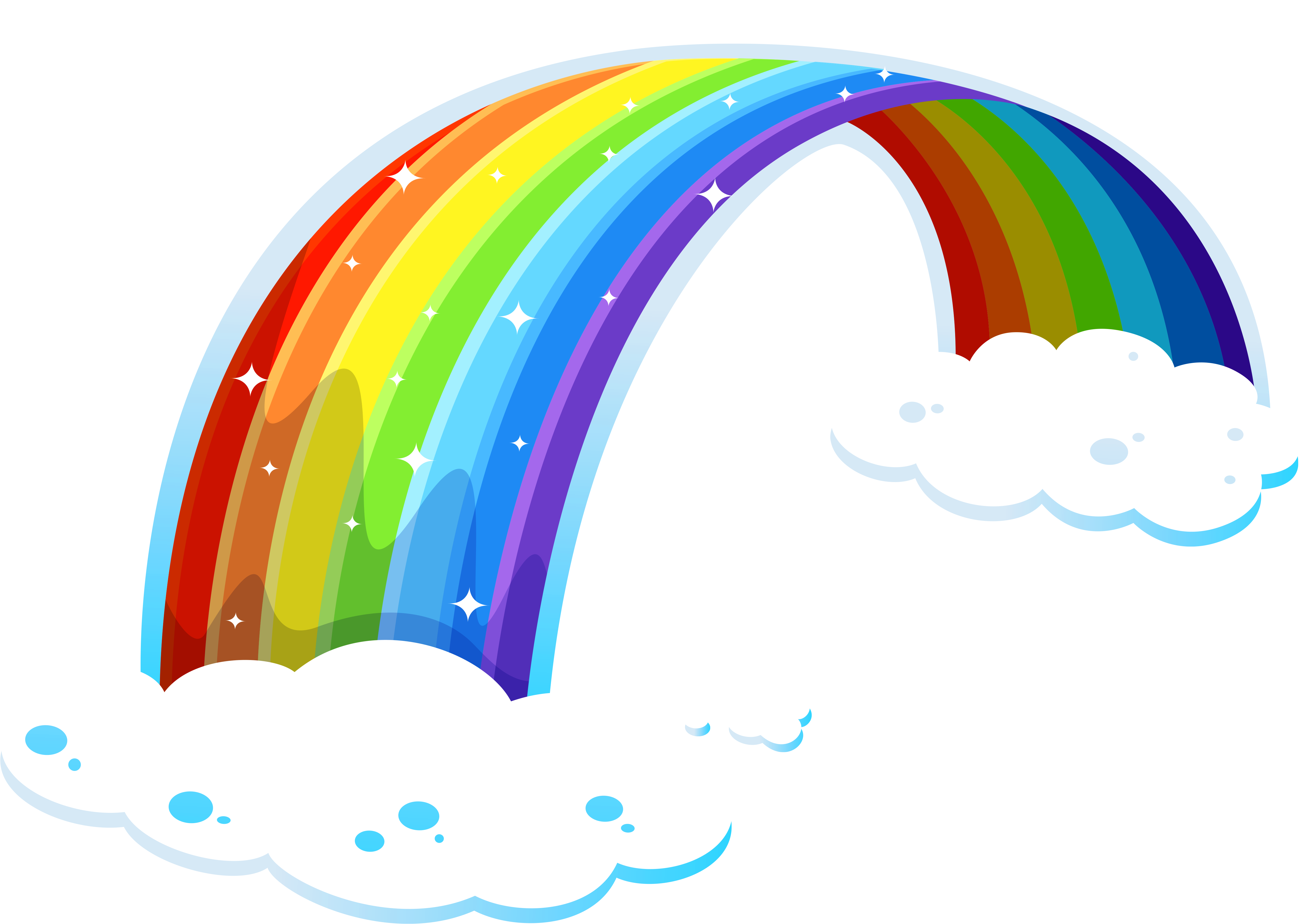 Rainbow With Clouds Png Clipart - Writing Workbook Ages 3-5: 6 X 9, 108 Lined Pages (diary, (5068x3737)
