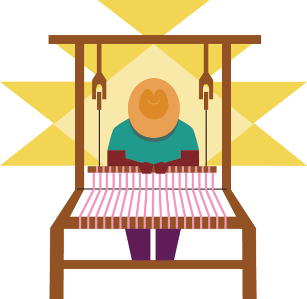 The Patterns Develop As The Weaver Adds New Coils Of - The Patterns Develop As The Weaver Adds New Coils Of (600x584)