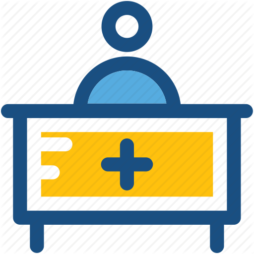 Hospital Clipart Front Desk - Hospital Information Desk Icon (512x512)
