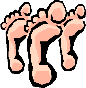 Toe Clip Art - Foot Coloring Page (356x365)