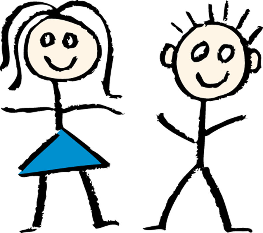Boy Stick Figure Clip Art Anzisq Clipart - Boy And Girl Stick Figure (900x798)