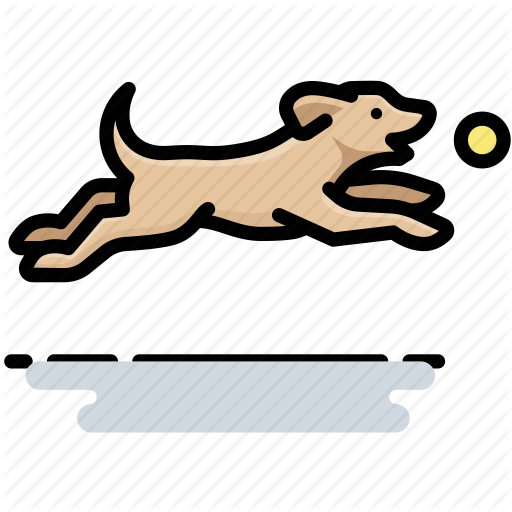 Dog Playing Fetch Clip Art - Dog (512x512)