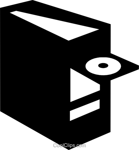 Computer With A Cd Rom Drive Royalty Free Vector Clip - Computer With A Cd Rom Drive Royalty Free Vector Clip (445x480)