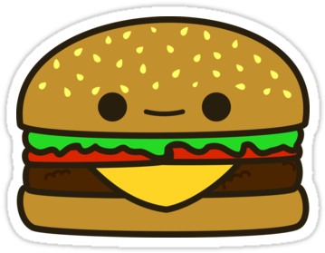Free Cute Sandwich Drawing - Kawaii Burger (375x360)