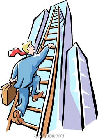 Climbing To The Top Royalty Free Vector Clip Art Illustration - Success Clipart (337x480)
