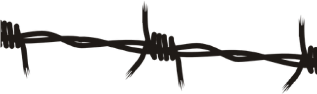 Barb Wire Clipart Military Border - Barbed Wire Fence Drawing (640x480)