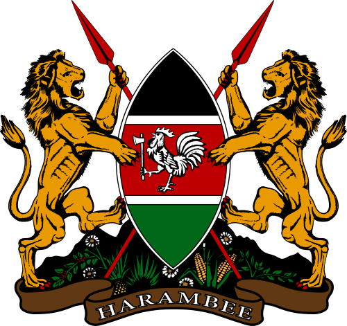 Coat Of Arms Of Kenya - Court Of Arms Of Kenya (500x471)