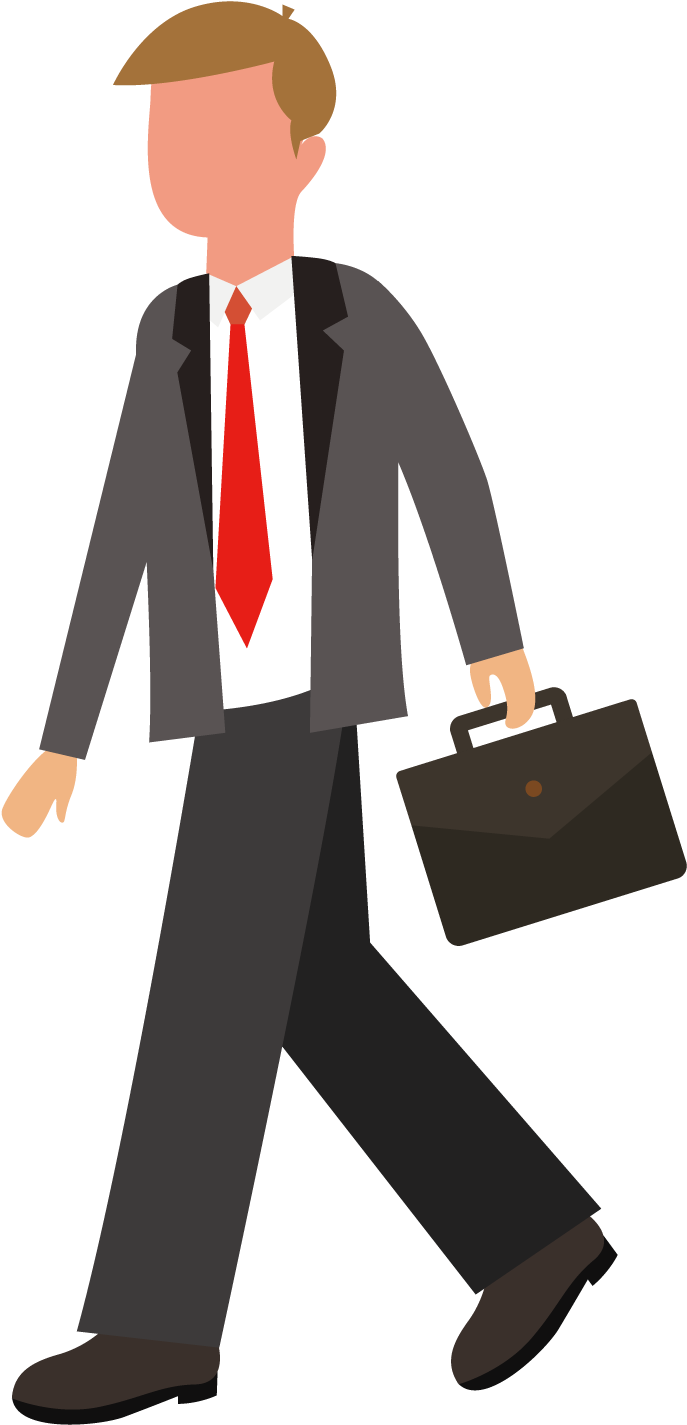Business People Holding A Briefcase - People With Briefcase Png (1500x1500)
