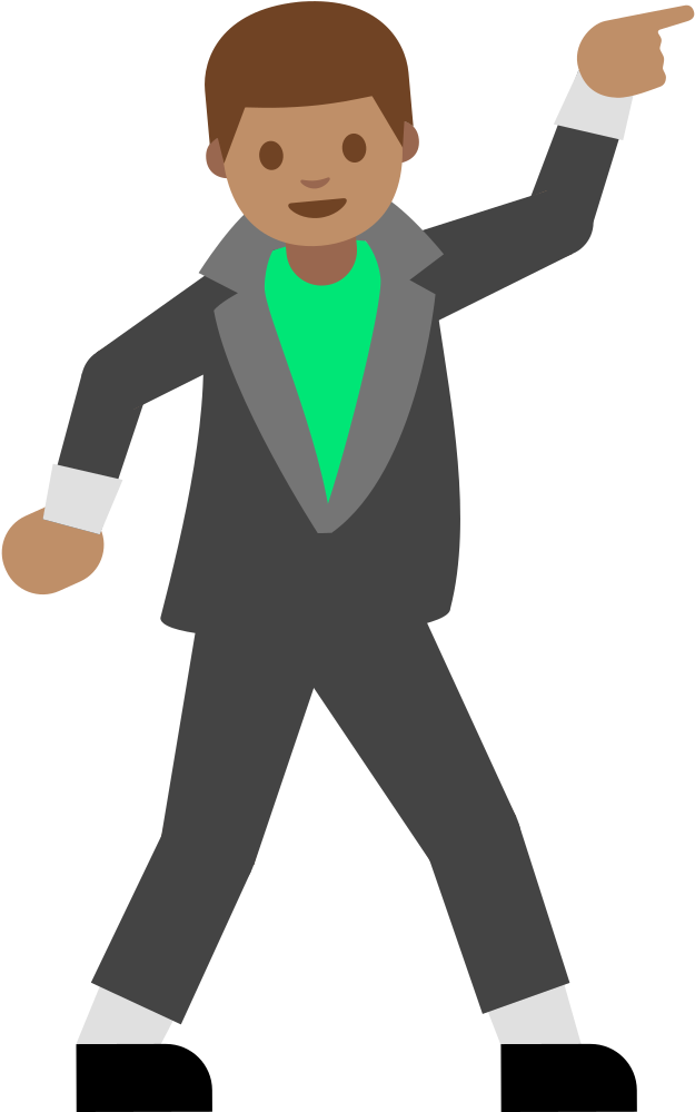 Emoji U1f57a 1f3fd - Gif Emoji Png (1024x1024)