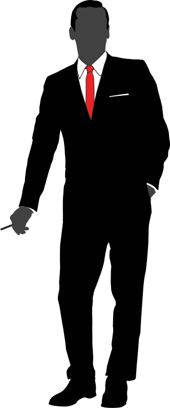 Img - Mad Men Silhouette Png (332x797)