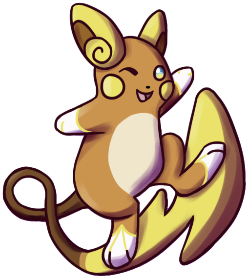 Alola Raichu Stats For Kids - Cartoon (540x591)