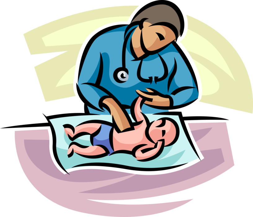 Vector Illustration Of Hospital Maternity Ward Obstetrics - Vector Illustration Of Hospital Maternity Ward Obstetrics (816x700)