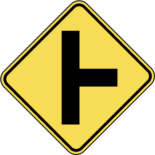 Back To Orion's Us Road Signs - T Junction Sign (512x512)