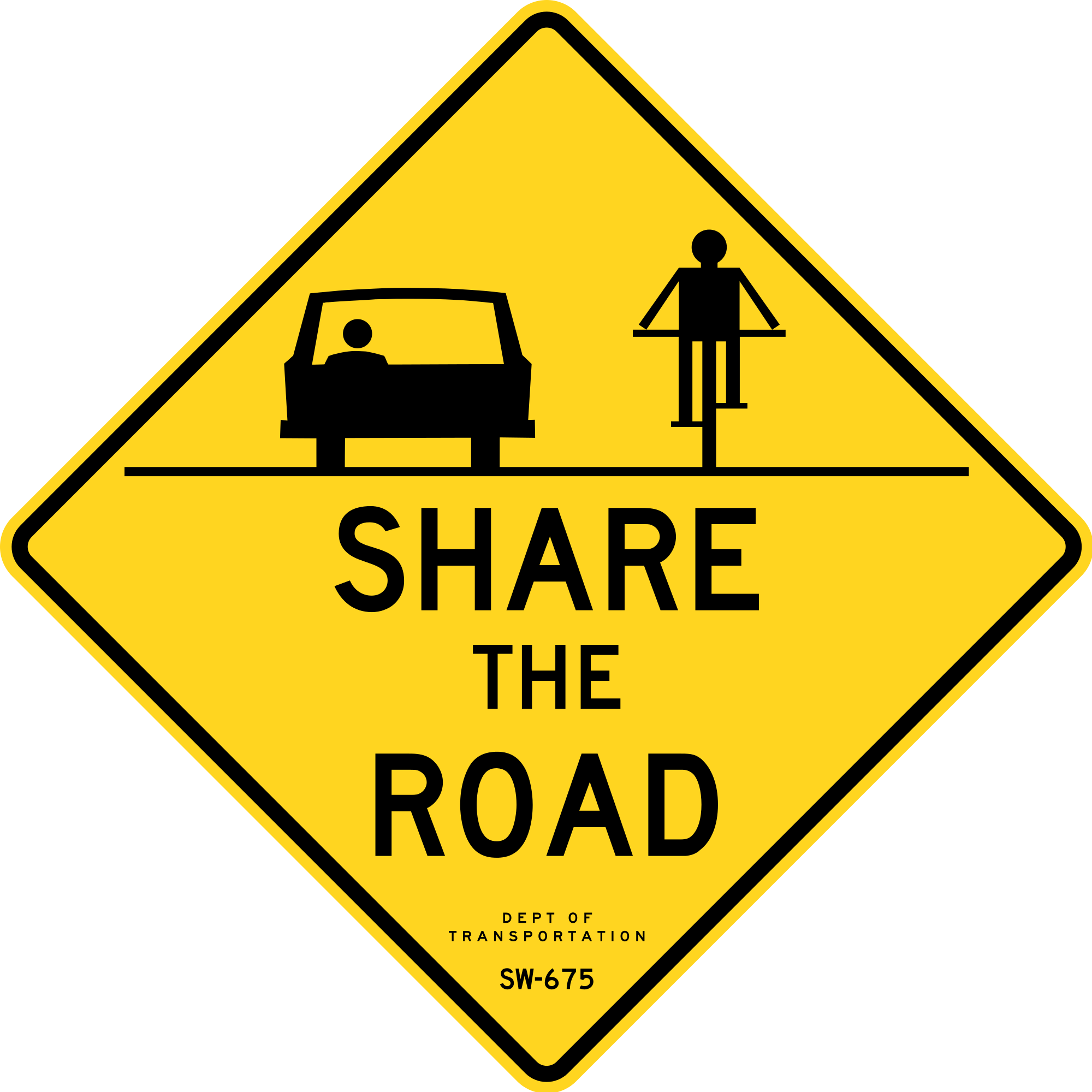 Open - Road Work Ahead Sign (2000x2000)