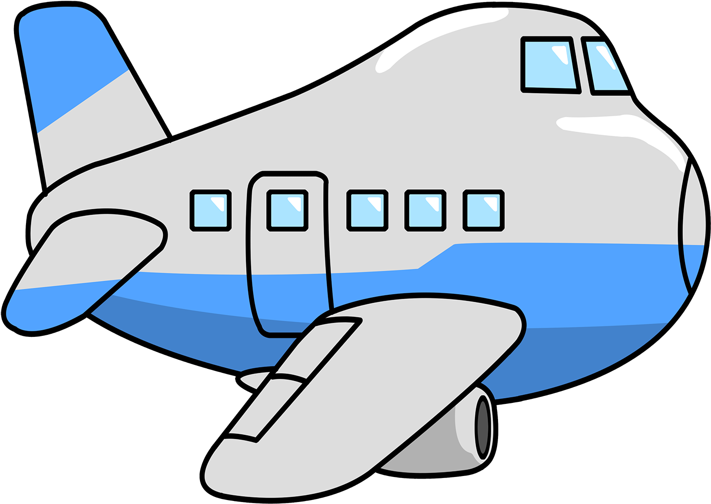 Clipart Airplane - Airplane Coloring Page (1600x1200)