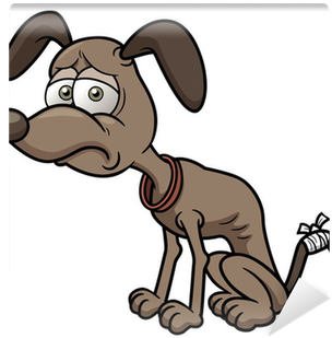 Vector Illustration Of Sick Cartoon Dog Wall Mural - Drawing (400x400)