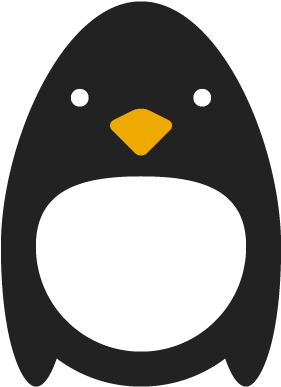 Penguin Rh Logo Pizza Club Penguin Logo Png - Penguim Logo Png (500x500)