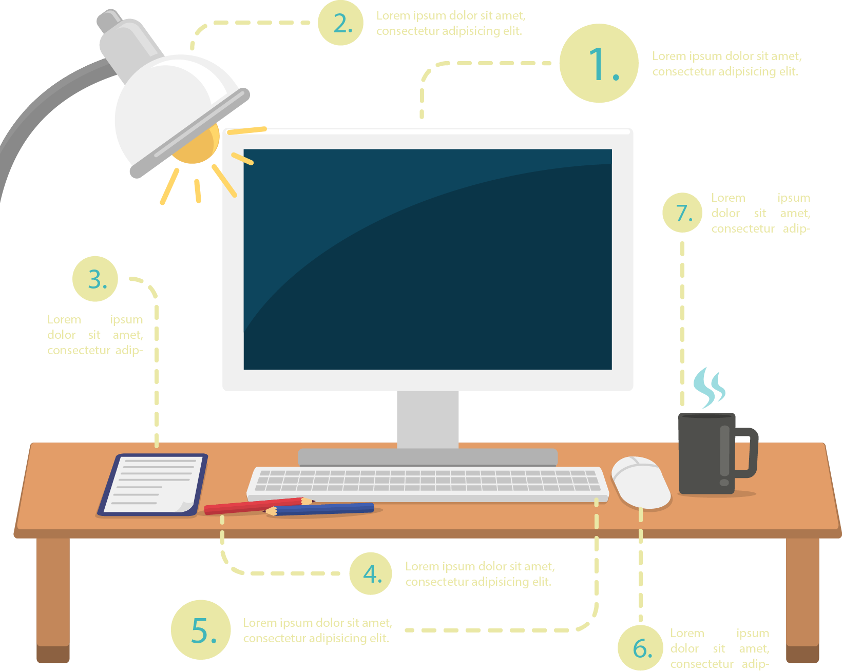 Computer Desk Graphic Design - Computer (1640x1307)