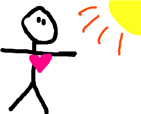 Broken Heart Clipart Stickman Pencil And In Color Broken - Stickman Broken Heart Gif (500x400)