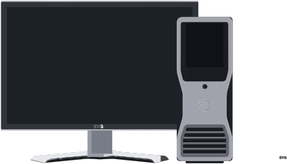 Desktop Pc Clip Art At Clker - Dell Precision T3500 Mini-tower Core I7-2.66ghz, 12gb (600x331)