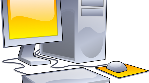 Elegant Computer Desk Top Throughout Desktop Wikipedia - Computer Clipart (585x329)