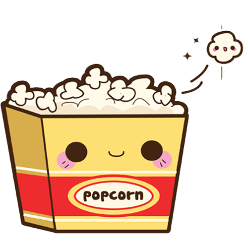 Kawaii Popcorn - Kawaii Png (500x500)