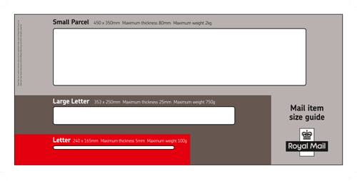 Royal Mail Letter Sizes