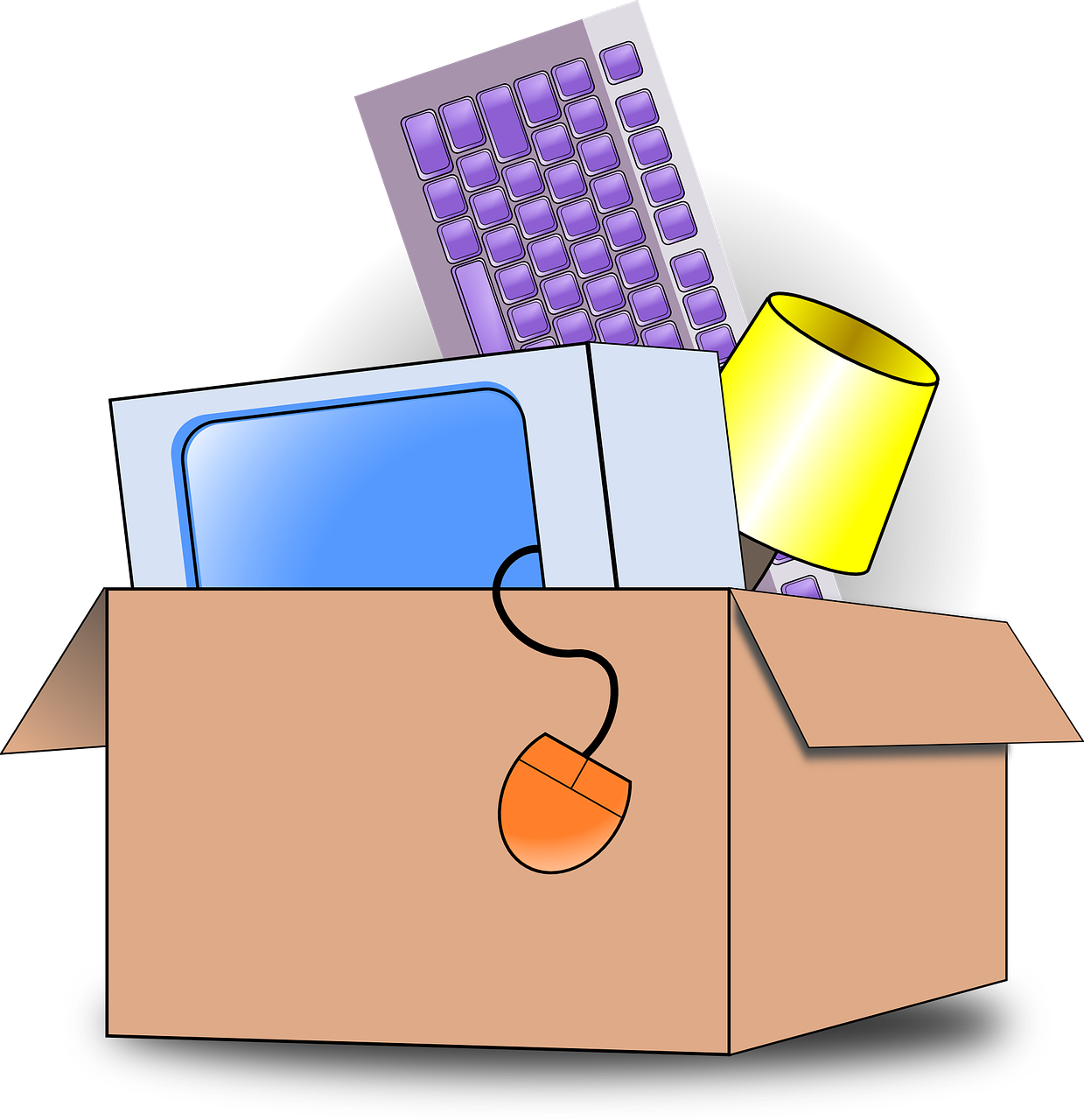 Office Move Clip Art - Moving Clip Art (1239x1280)