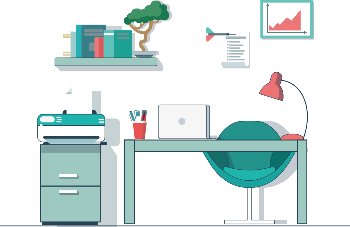 Flat Design Furniture - Vector Graphics (1190x775)