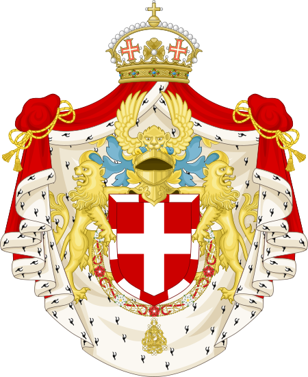 In 1848, Starting In Palermo, The Sicilians Rose Up - Scandinavian Royal Coat Of Arms (450x550)
