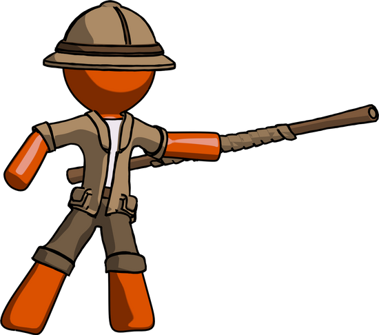 Orange Explorer Ranger Man - Plague Doctor (550x486)