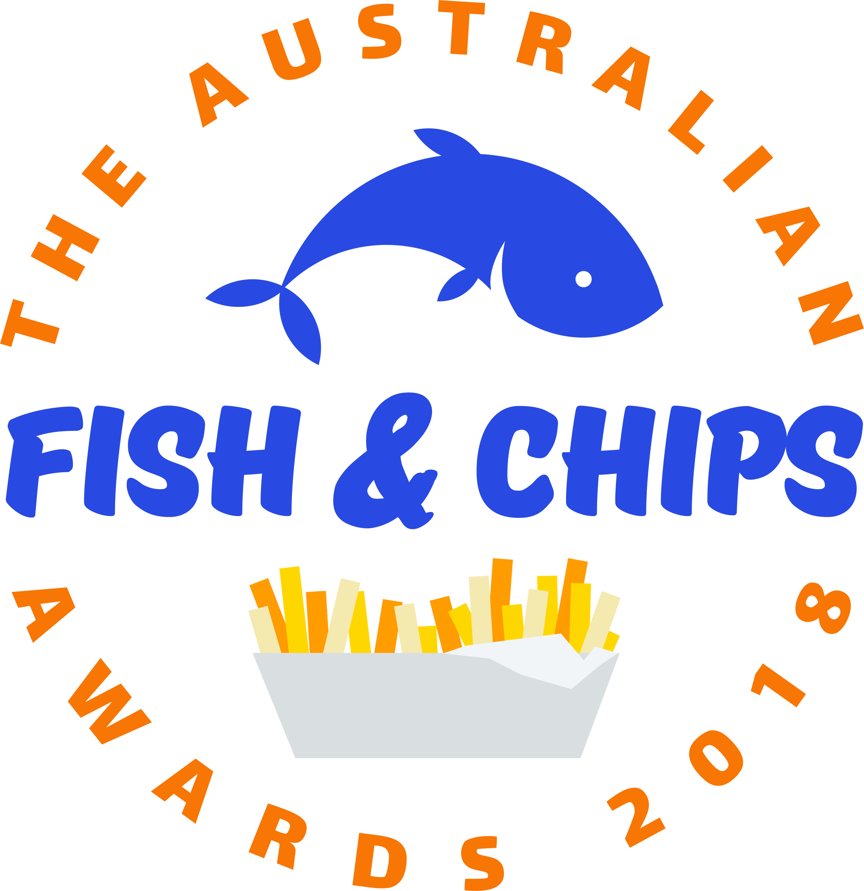 Fish And Chips Awards 2018 Logo - Potato Cake (2804x2891)