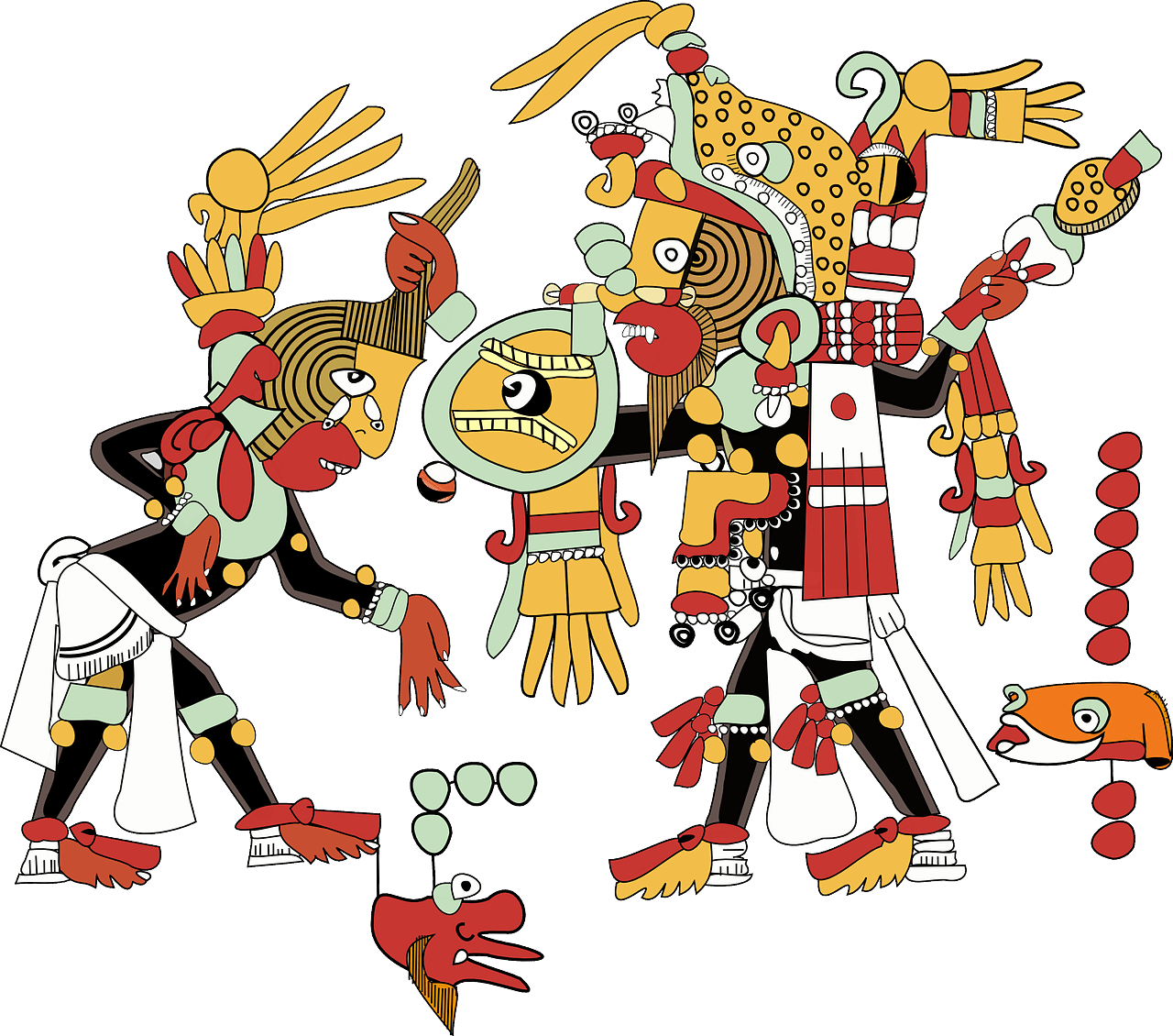 Fact About The Mayans - Aztec And Mayan Coloring Book - 26 Designs Per Page (1280x1130)