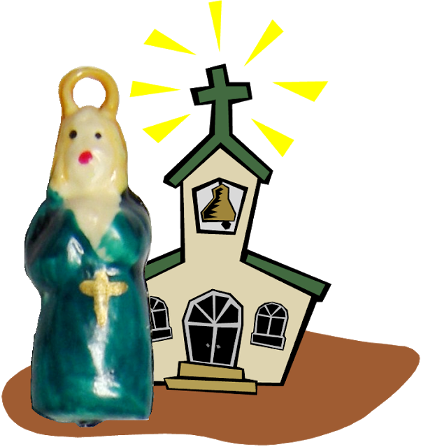 Rare Puffy Style Nun - Clip Art (602x640)