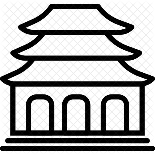 Buddhist Icon - Temple Outline (512x512)