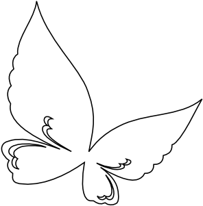 Butterfly Black White Line Art Coloring Book Colouring - Butterfly (333x471)