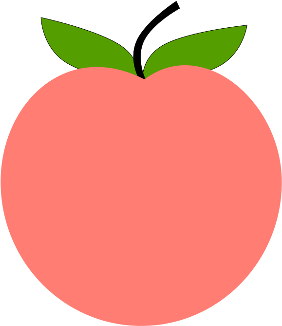 Peach Clipart Transparent - Peach Svg (2000x2828)
