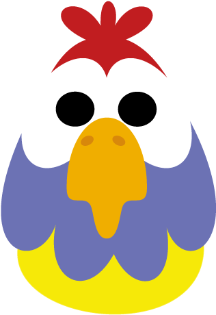 Rooster Clipart Dead - Mask (500x500)