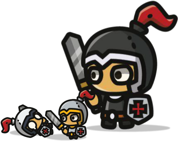 Super Tiny Knights 3-pack Of Characters - Cartoon (600x500)