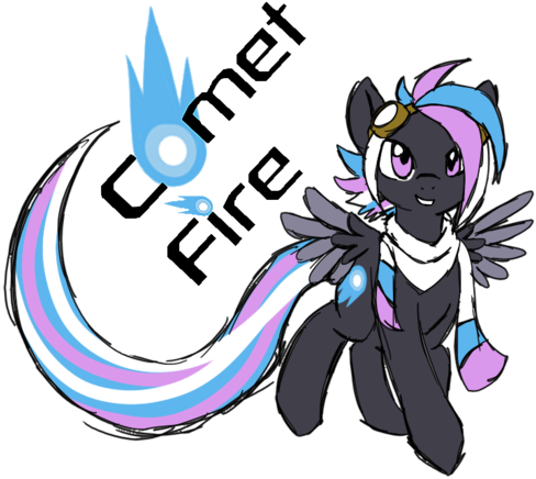 Comet Fire And Tabula Rasa - Comet Fire Mlp Oc (500x455)