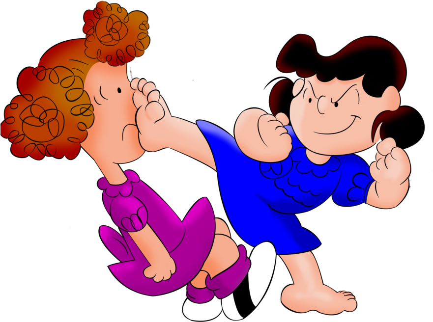Lucy Kicking Frieda By Waffengrunt-d8448zz - Cartoon (894x894)