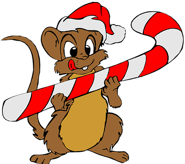 Christmas, Holiday, Clip Art, Mouse - Merry Christmas To All, From Pepino The Italian Mouse (387x340)