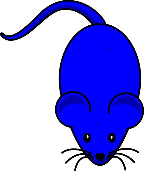Blue Mouse Clipart - Mouse Clip Art (504x599)