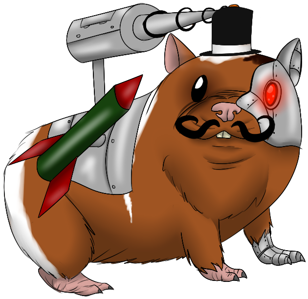 Cyborg Guinea Pugtato By Ayzeee - Cyborg Pug (753x730)