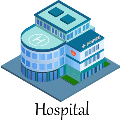Makes Your Life Easy - Hospital Isometric Building (413x423)