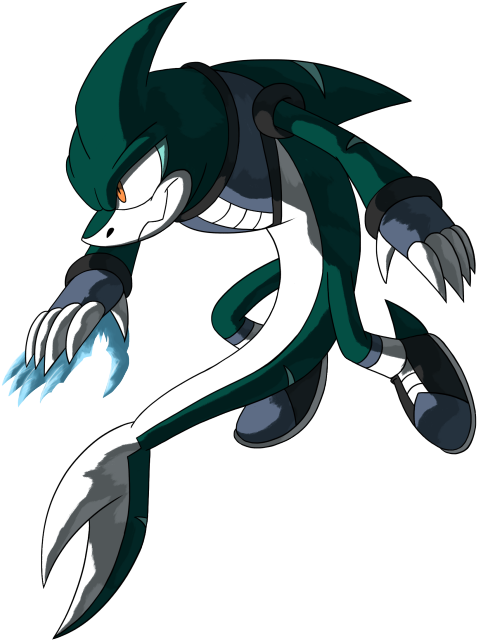 “not Sure If Anyone Remembers Him, But I Designed A - Mobian Shark Oc (500x672)