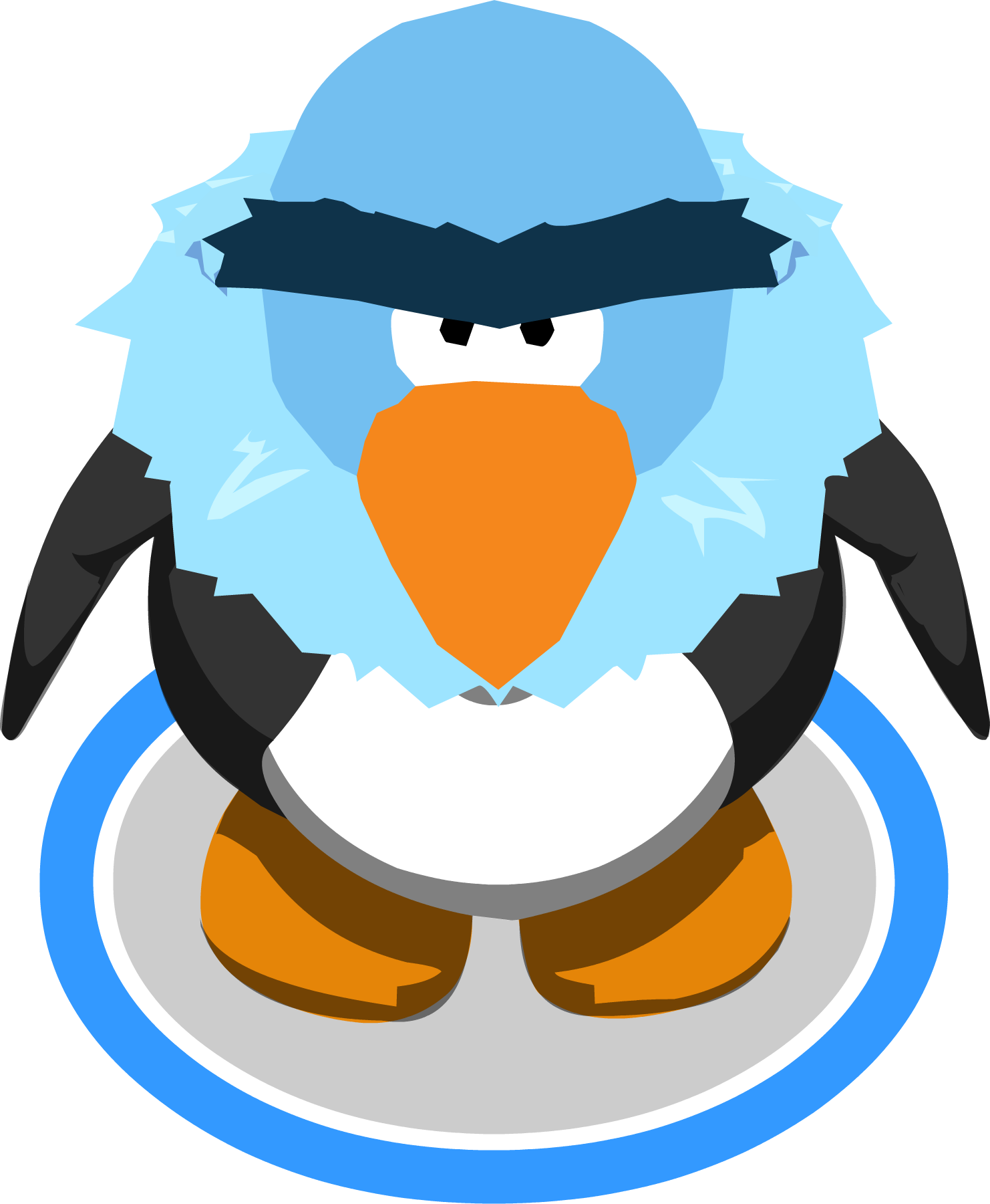 Sam Eagle Head In-game - Club Penguin 3d Penguin (1482x1801)
